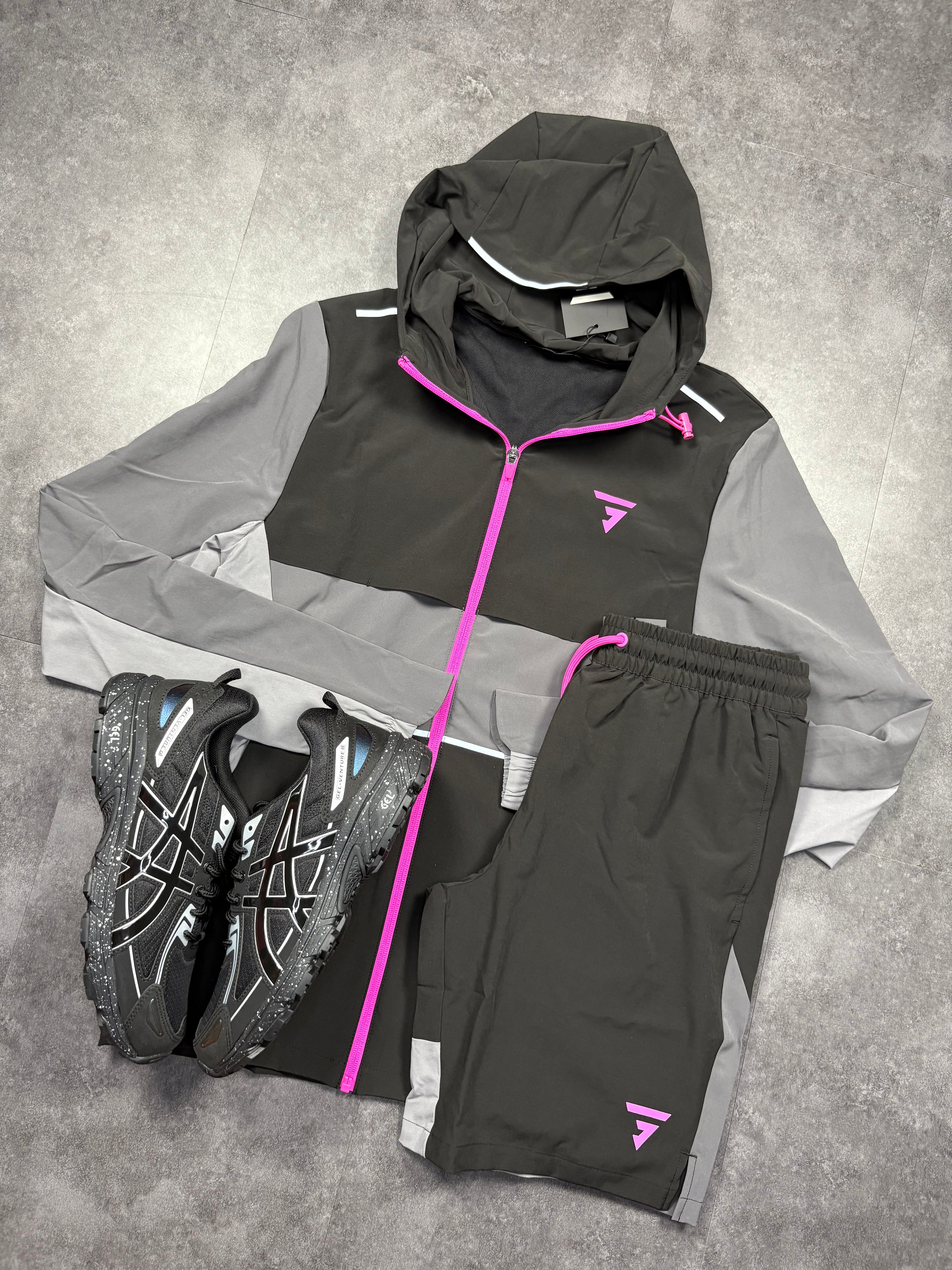 Pink and grey Griid 2 pc