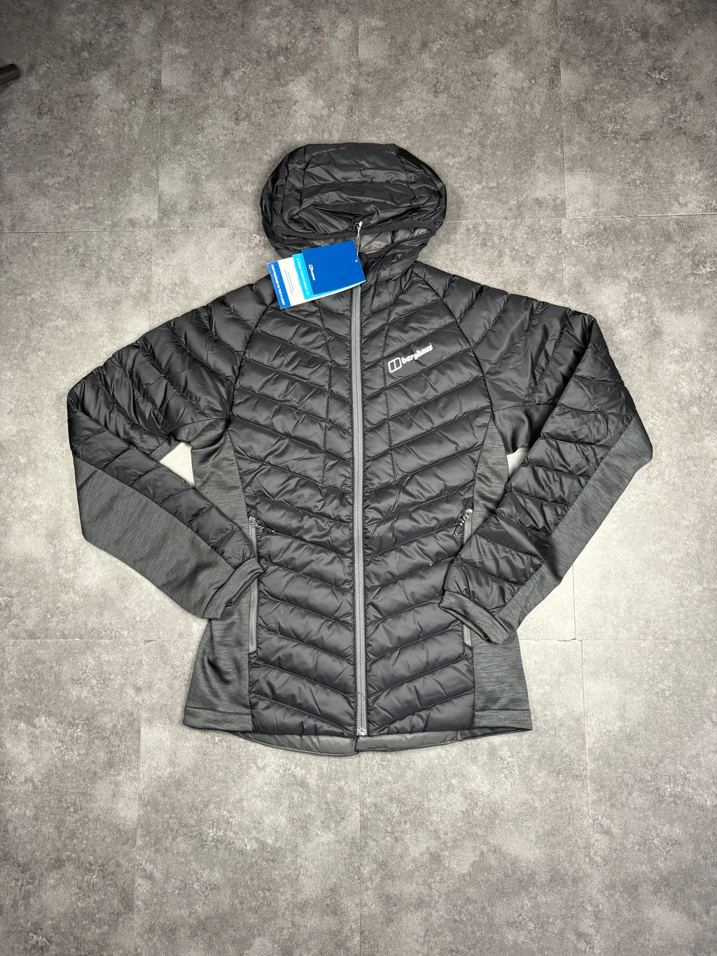 Mens black berghaus hybrid puffers