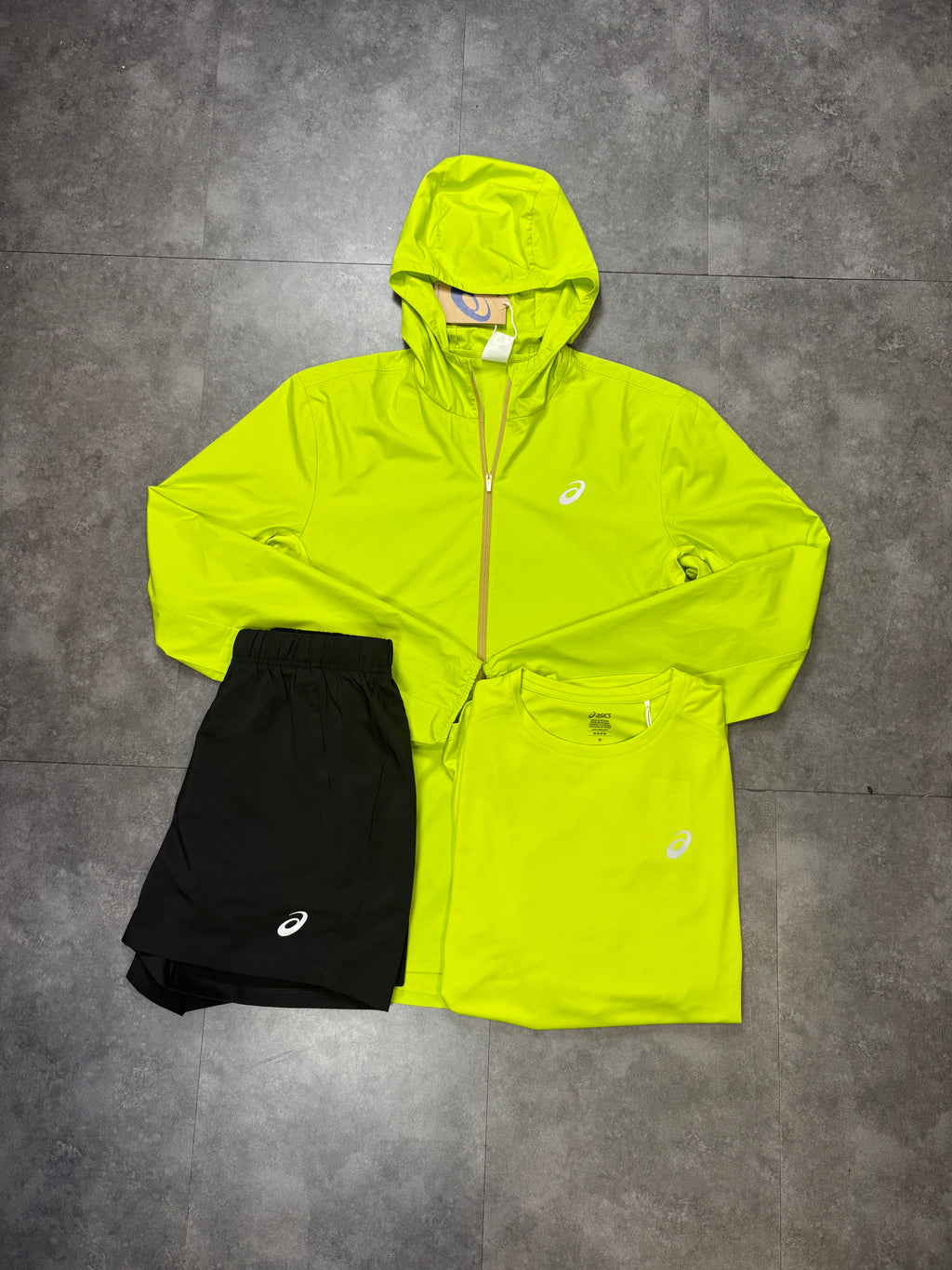 ASICS short set "Lime"