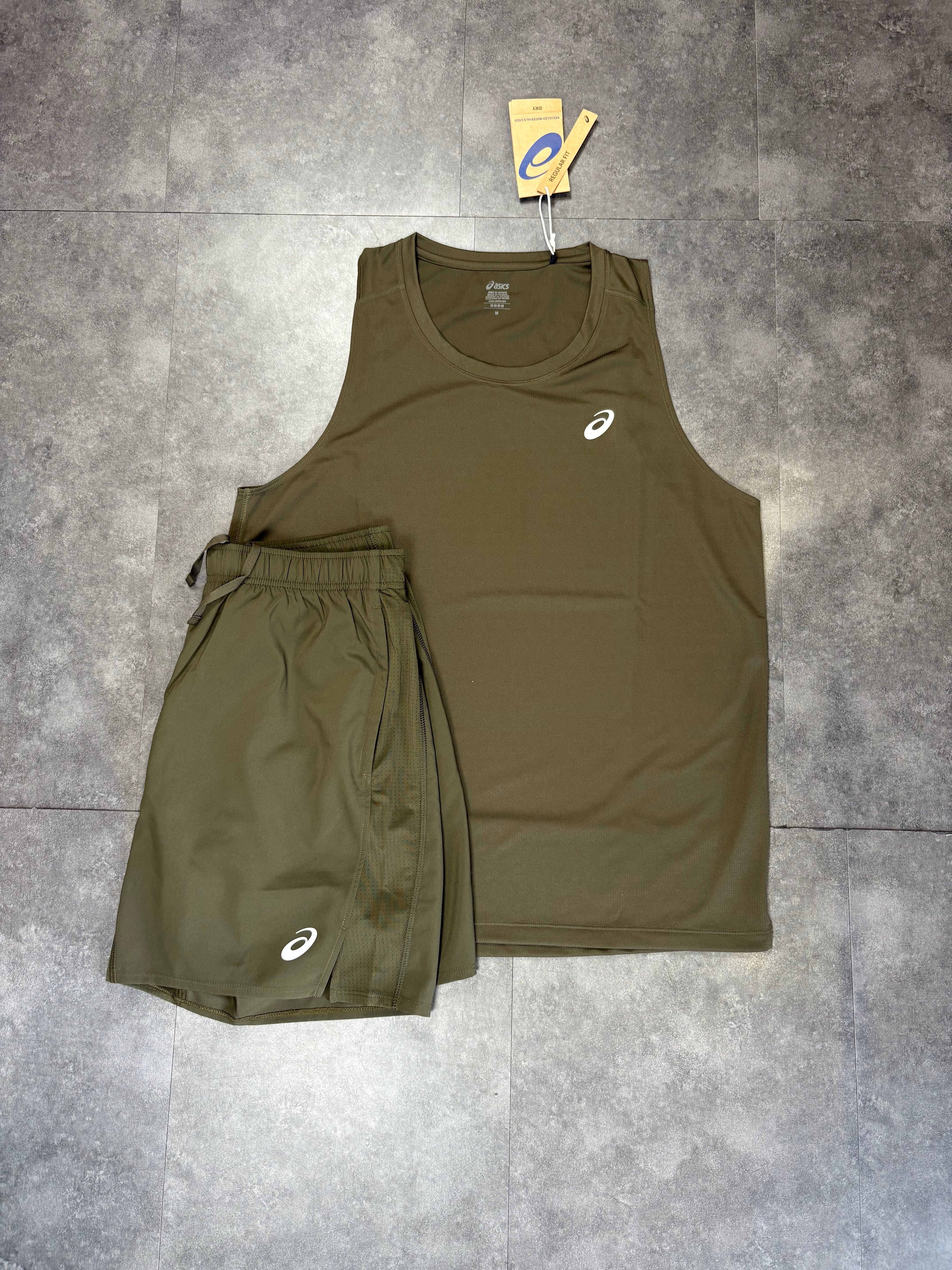 ASICS vest set "khaki"