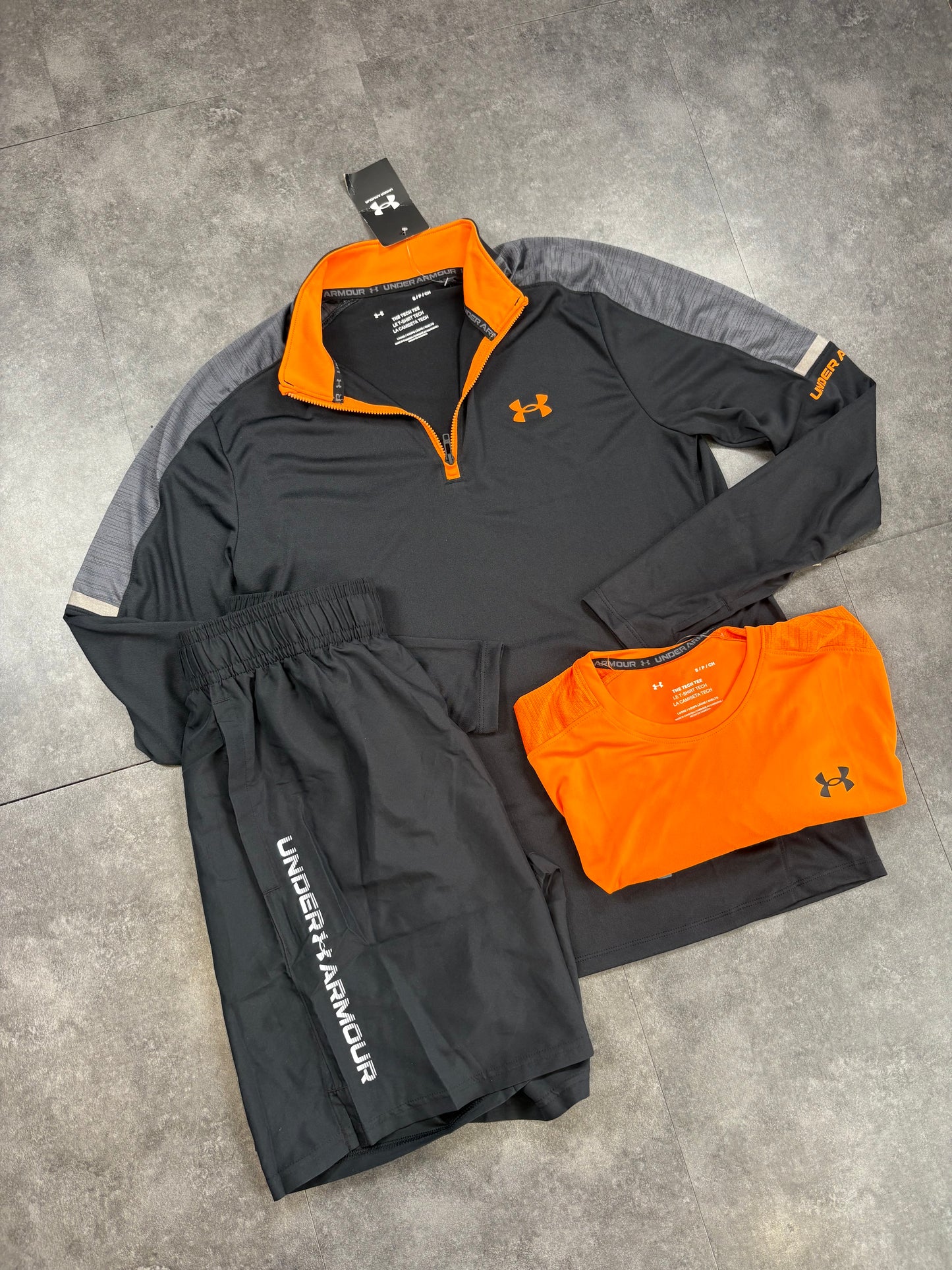 Orange under armour 3 piece