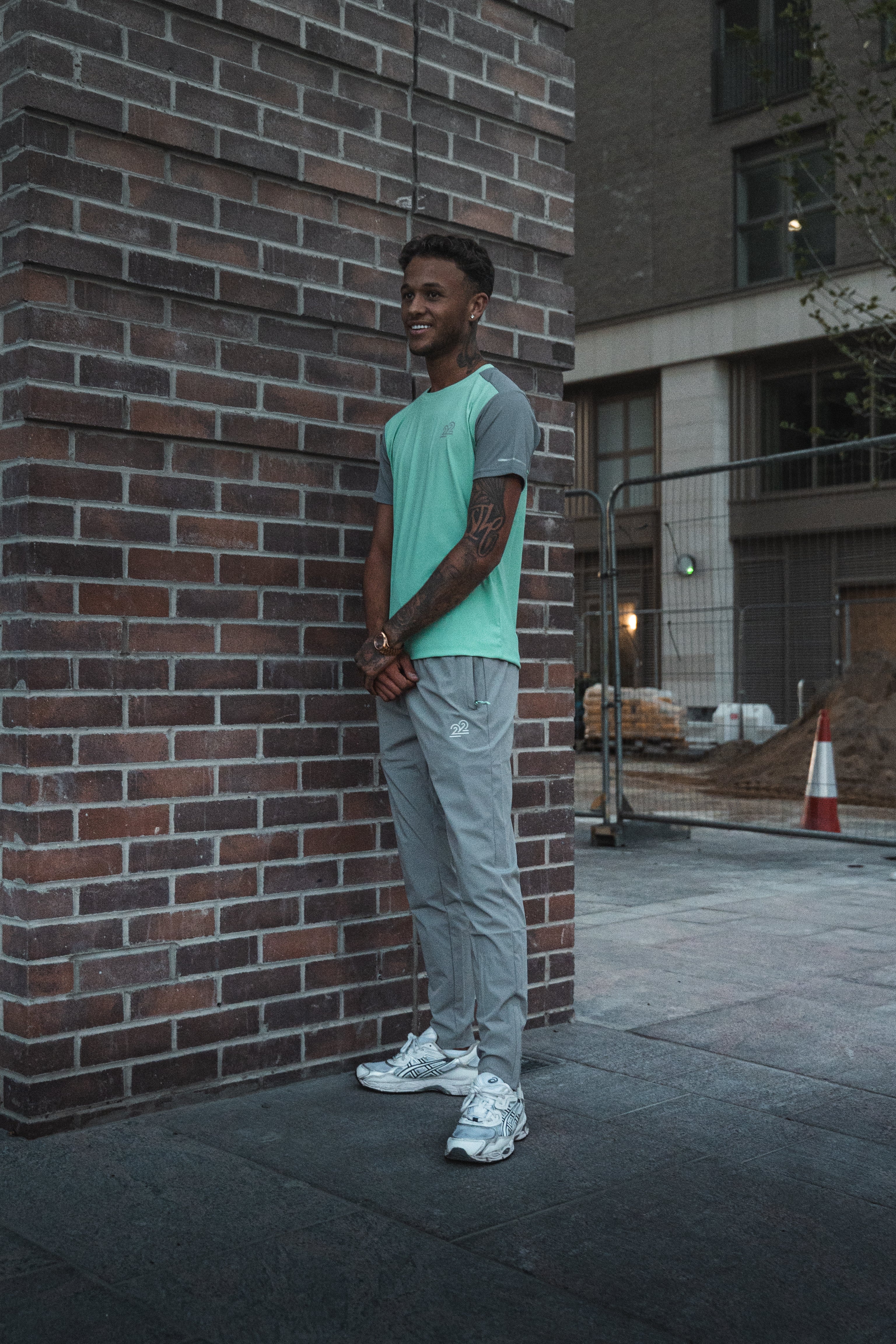22Union windbreaker tracksuit "mint/light grey"