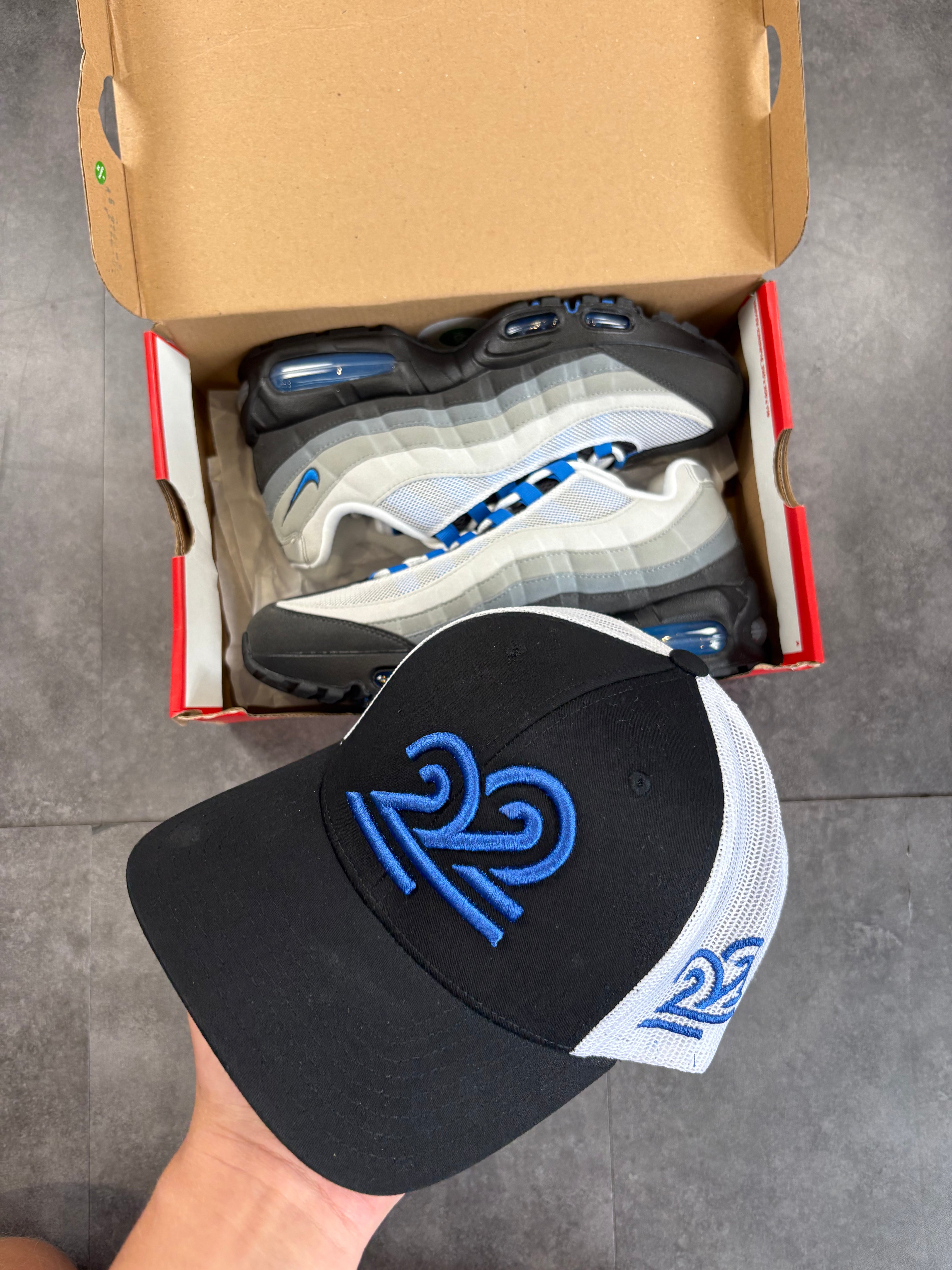 Royal blue trucker cap